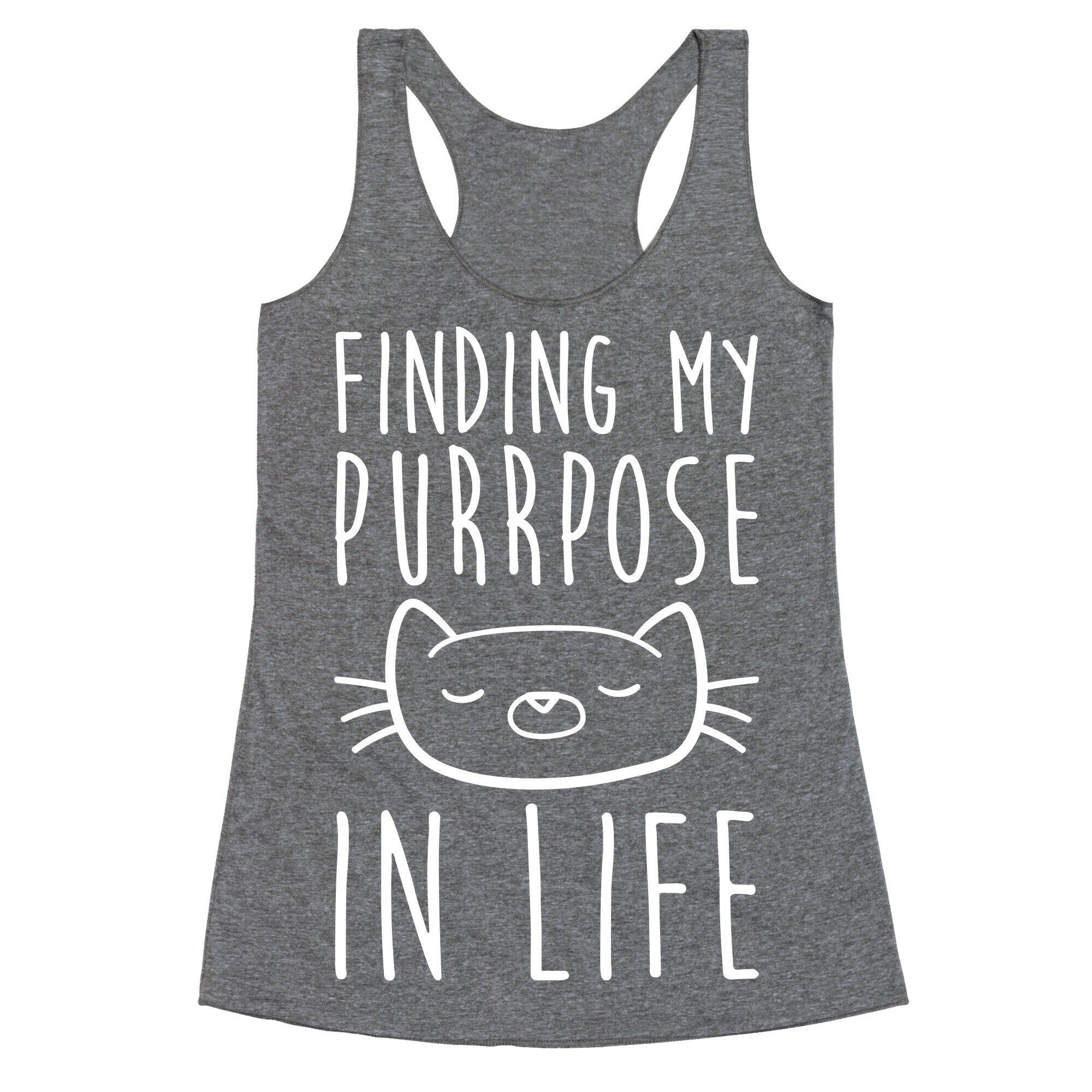 Finding My Purrpose In Life Racerback Tank